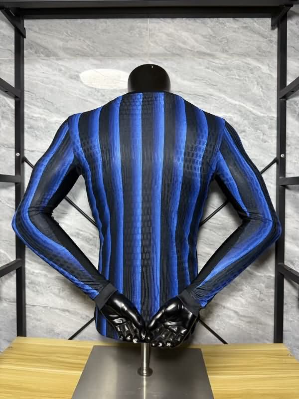 AAA(Thailand) Inter Milan 25/26 Home Long Sleeve Soccer Jersey (Player)