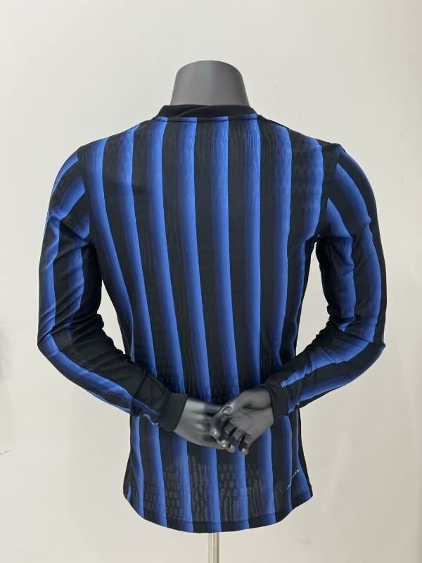 AAA(Thailand) Inter Milan 25/26 Home Long Sleeve Soccer Jersey (Player) Leaked