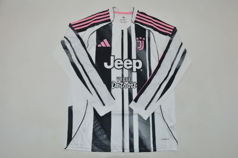 AAA(Thailand) Juventus 25/26 Home Long Sleeve Soccer Jersey