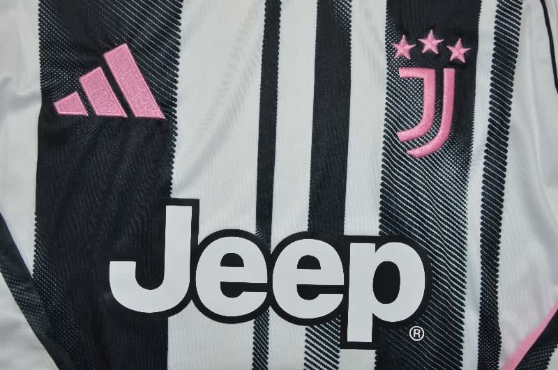 AAA(Thailand) Juventus 25/26 Home Long Sleeve Soccer Jersey