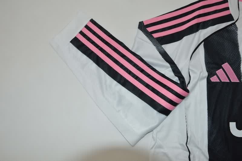 AAA(Thailand) Juventus 25/26 Home Long Sleeve Soccer Jersey