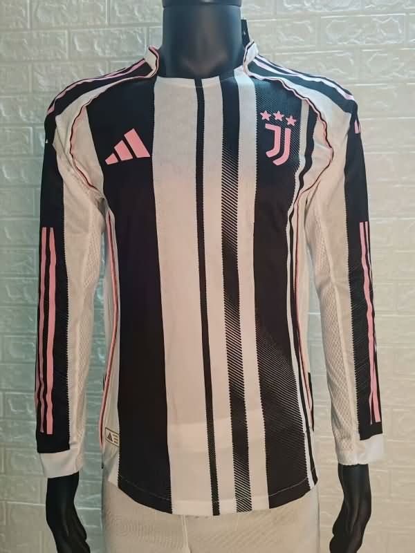 AAA(Thailand) Juventus 25/26 Home Long Sleeve Soccer Jersey (Player)