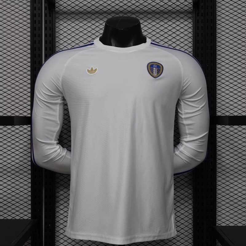 AAA(Thailand) Leeds United 25/26 White Long Sleeve Soccer Jersey