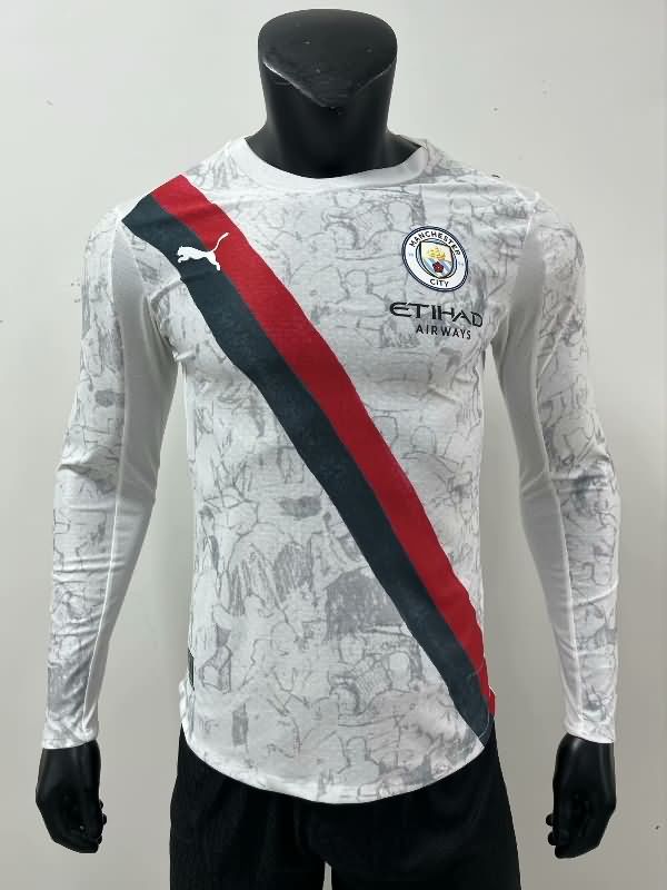 AAA(Thailand) Manchester City 25/26 Away Long Sleeve Soccer Jersey (Player) Leaked