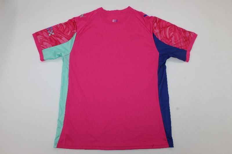 AAA(Thailand) Manchester City 25/26 Goalkeeper Pink Soccer Jersey
