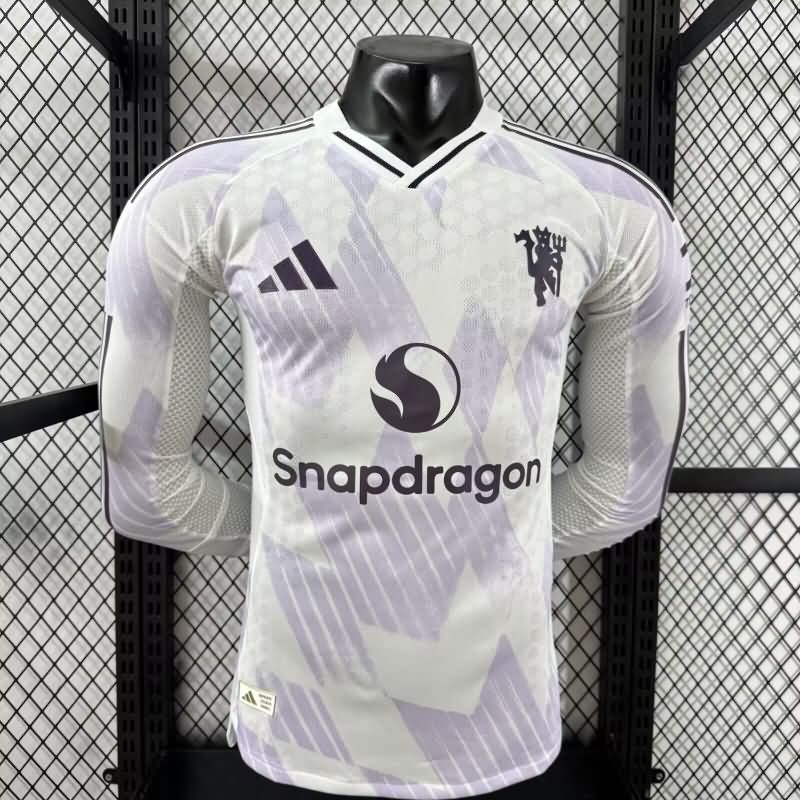 AAA(Thailand) Manchester United 25/26 Away Long Sleeve Soccer Jersey (Player)