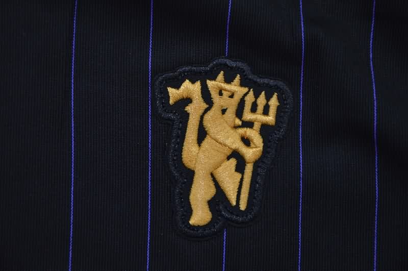 AAA(Thailand) Manchester United 25/26 Black Long Sleeve Soccer Jersey