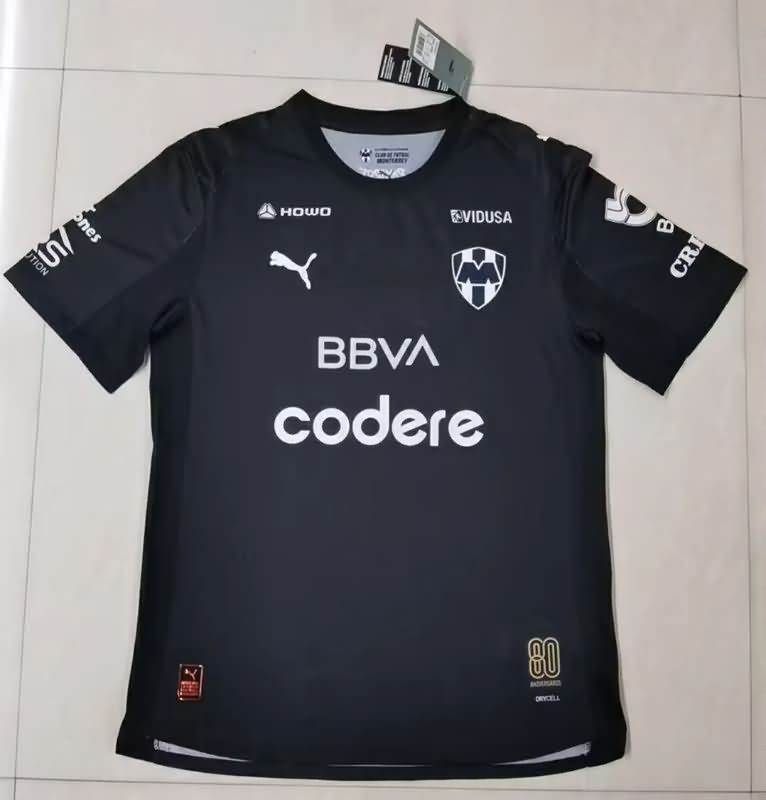 AAA(Thailand) Monterrey 25/26 Goalkeeper Black Soccer Jersey (Player)