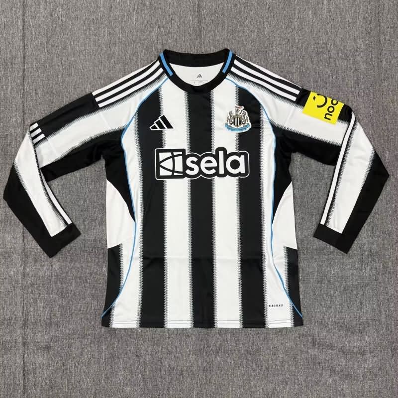 AAA(Thailand) Newcastle United 25/26 Home Long Sleeve Soccer Jersey