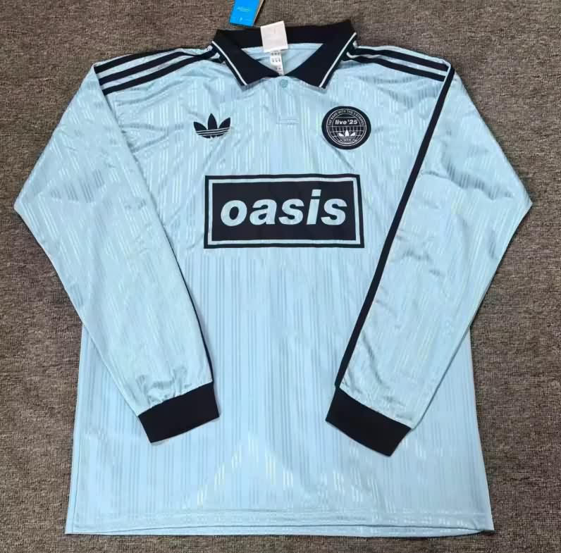 AAA(Thailand) Oasis 2025 Blue Long Sleeve Soccer Jersey