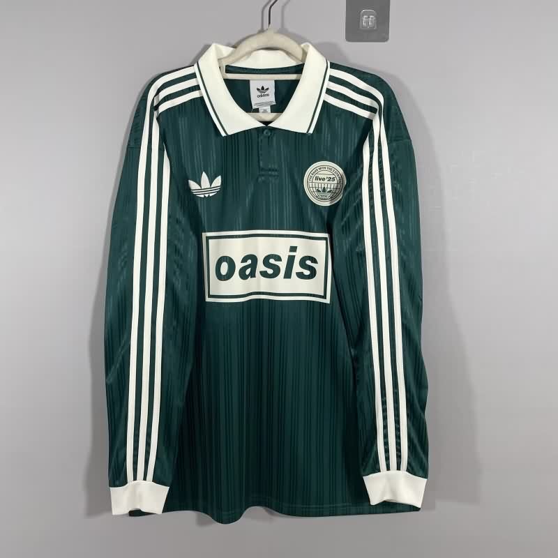 AAA(Thailand) Oasis 2025 Green Long Sleeve Soccer Jersey