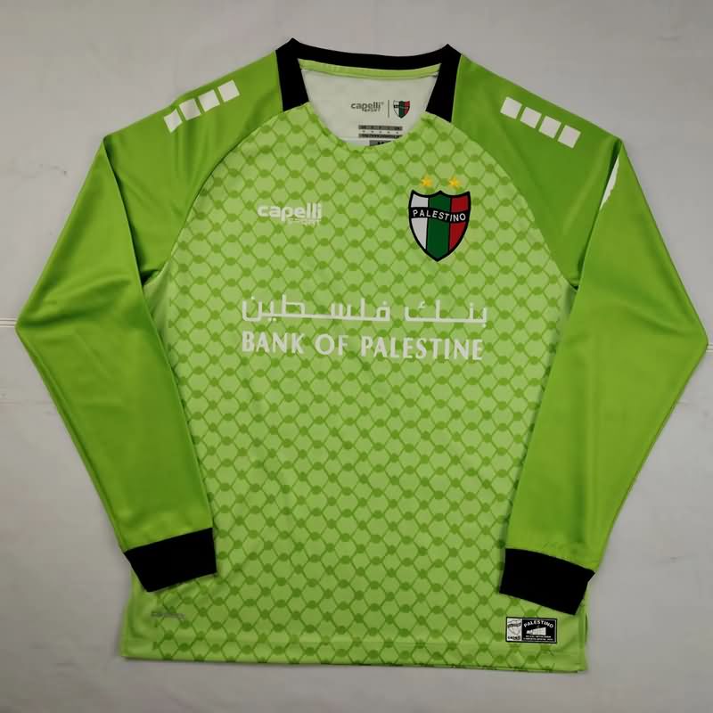 AAA(Thailand) Palestino 2025 Goalkeeper Green Long Sleeve Soccer Jersey
