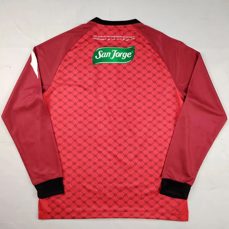 AAA(Thailand) Palestino 2025 Goalkeeper Red Long Sleeve Soccer Jersey