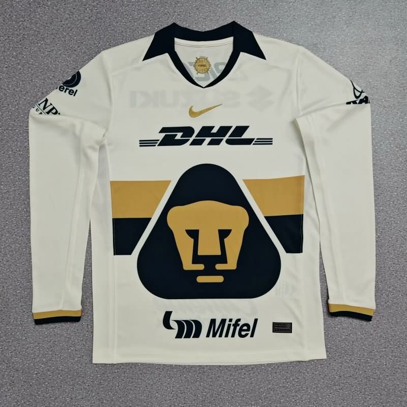 AAA(Thailand) Pumas UNAM 25/26 Home Long Sleeve Soccer Jersey