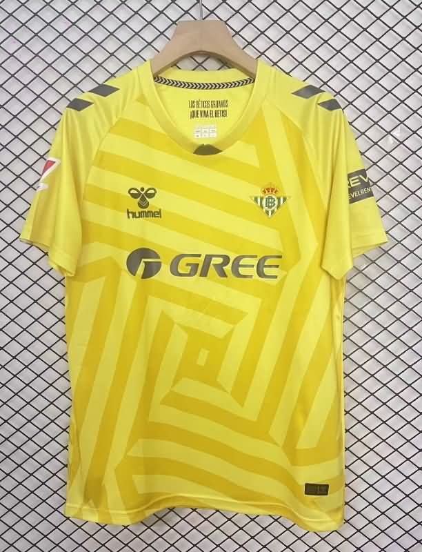 AAA(Thailand) Real Betis 25/26 Goalkeeper Yellow Soccer Jersey