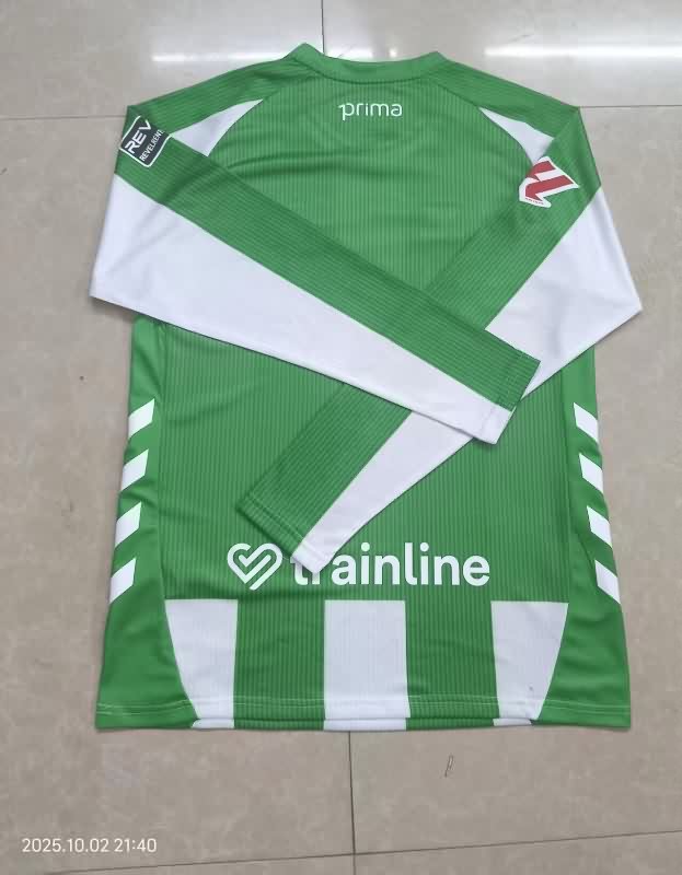 AAA(Thailand) Real Betis 25/26 Home Long Sleeve Soccer Jersey