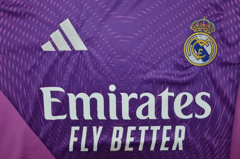 AAA(Thailand) Real Madrid 25/26 Goalkeeper Purple Long Sleeve Soccer Jersey