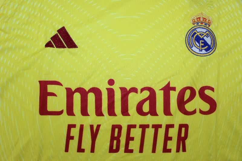 AAA(Thailand) Real Madrid 25/26 Goalkeeper Yellow Soccer Jersey