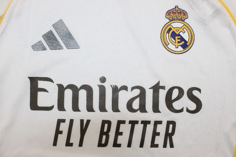 AAA(Thailand) Real Madrid 25/26 Home Long Sleeve Soccer Jersey (Player)