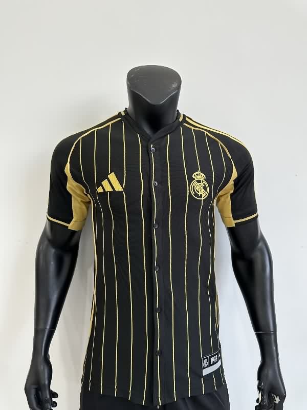 AAA(Thailand) Real Madrid 25/26 Travel Black Soccer Jersey