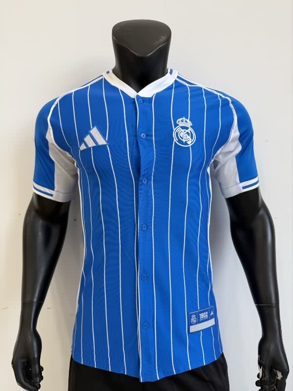 AAA(Thailand) Real Madrid 25/26 Travel Blue Soccer Jersey (Player)