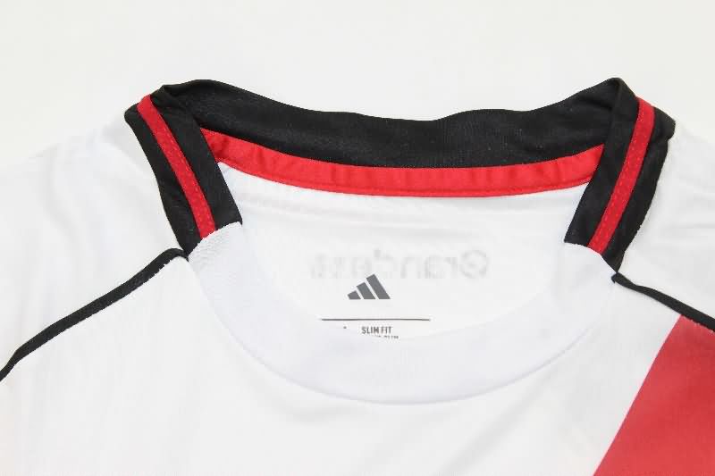 AAA(Thailand) River Plate 2025 Home Long Sleeve Soccer Jersey