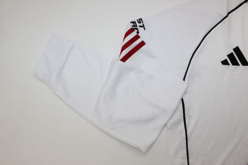 AAA(Thailand) River Plate 2025 Home Long Sleeve Soccer Jersey