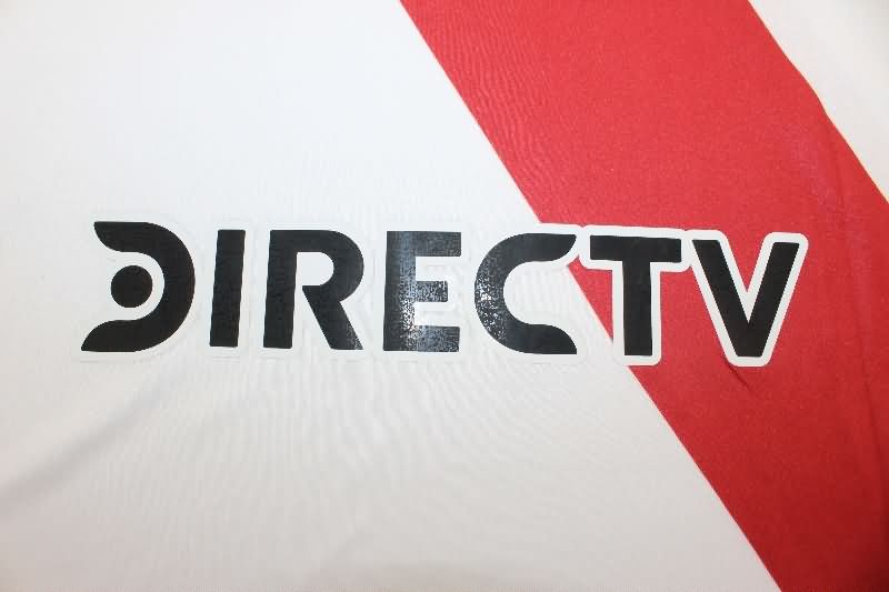 AAA(Thailand) River Plate 2025 Home Long Sleeve Soccer Jersey