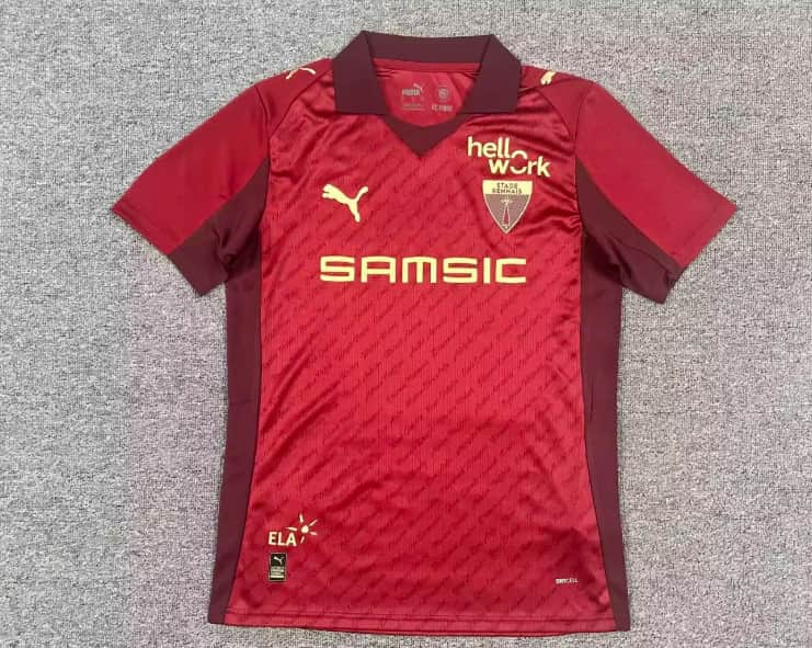 AAA(Thailand) Stade Rennais 25/26 125th Anniversary Red Soccer Jersey