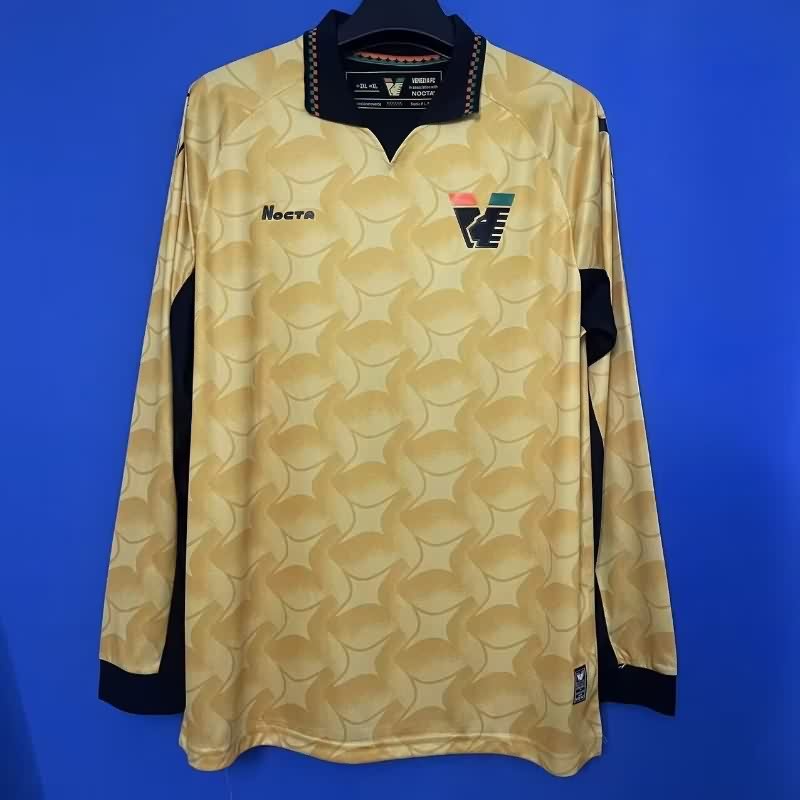 AAA(Thailand) Venezia 25/26 Goalkeeper Gold Long Sleeve Soccer Jersey