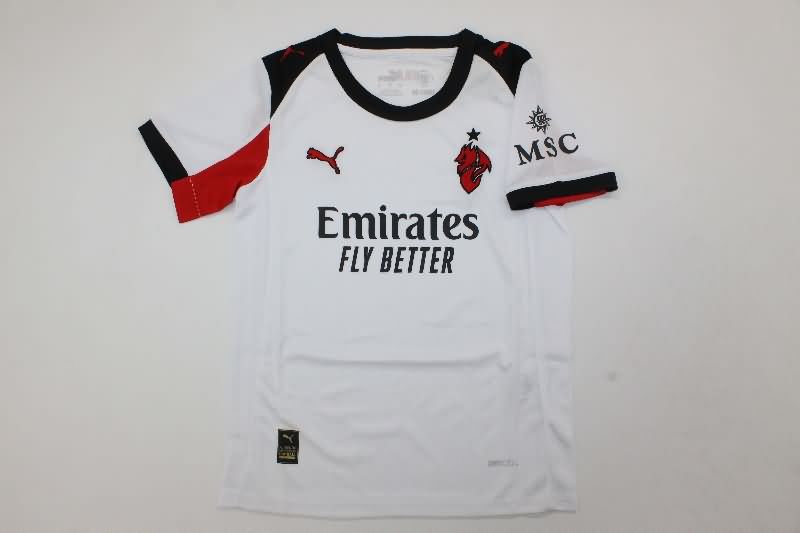 AC Milan 25/26 Kids Away Soccer Jersey And Shorts