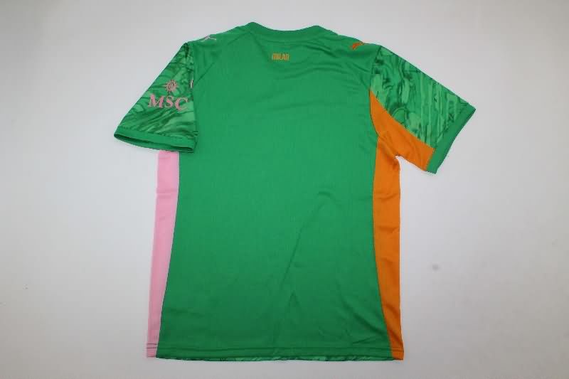 AC Milan 25/26 Kids Goalkeeper Green Soccer Jersey And Shorts