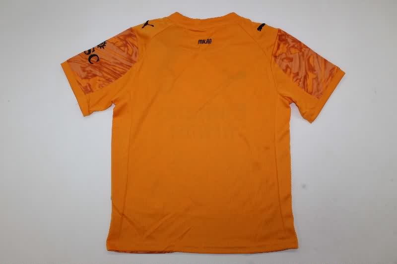 AC Milan 25/26 Kids Goalkeeper Orange Soccer Jersey And Shorts