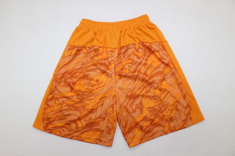 AC Milan 25/26 Kids Goalkeeper Orange Soccer Jersey And Shorts