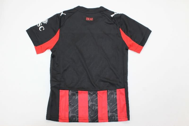 AC Milan 25/26 Kids Home Soccer Jersey And Shorts