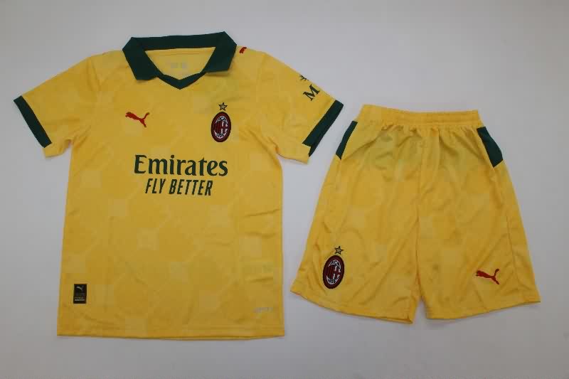 AC Milan 25/26 Kids Third Soccer Jersey And Shorts