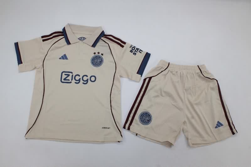 Ajax 25/26 Kids Third Soccer Jersey And Shorts
