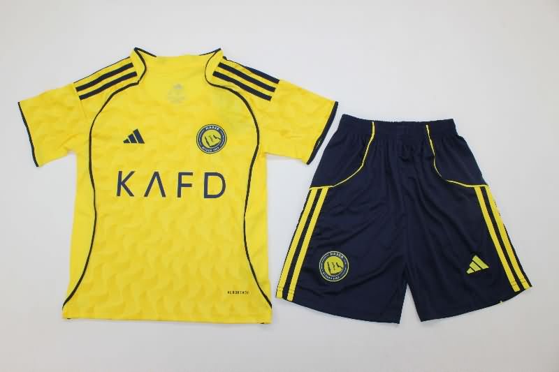 Al Nassr FC 25/26 Kids Home Soccer Jersey And Shorts