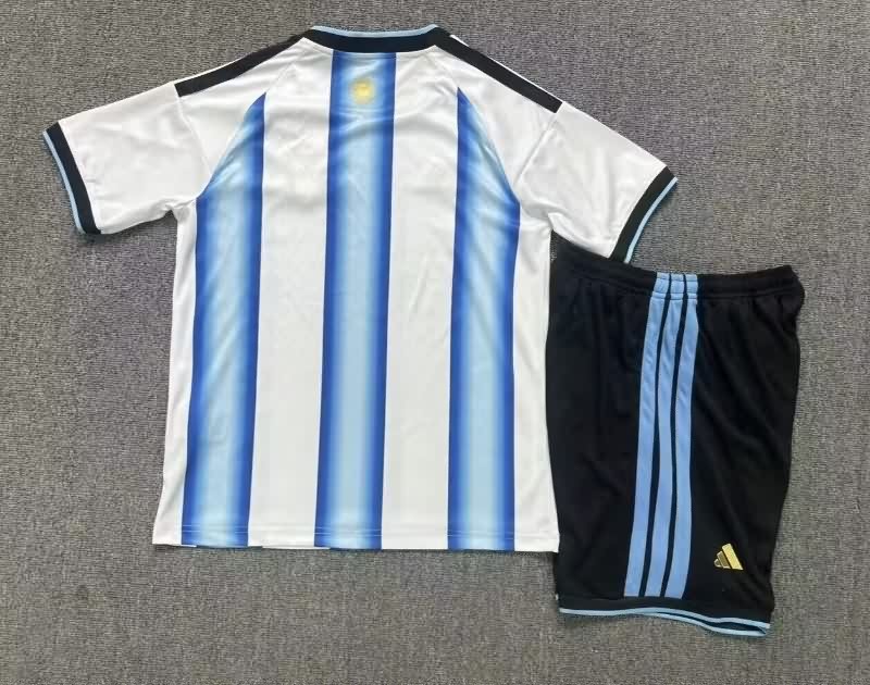 Argentina 25/26 Kids Home Soccer Jersey And Shorts