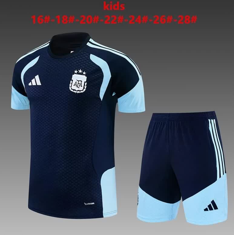 Argentina 2026 Kids Training Soccer Jersey And Shorts