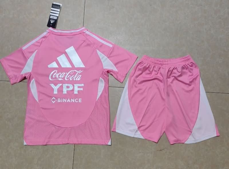 Argentina 2025 Kids Training Soccer Jersey And Shorts