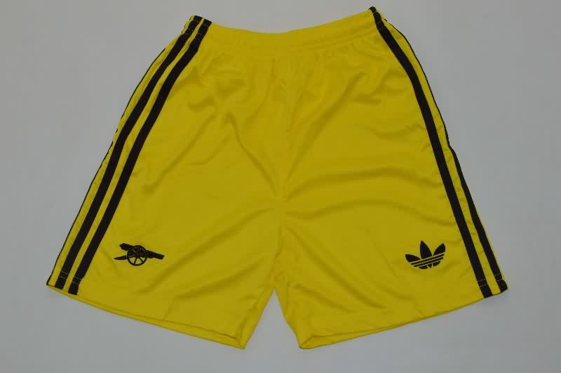 Arsenal 25/26 Kids Goalkeeper Yellow Soccer Jersey And Shorts 02