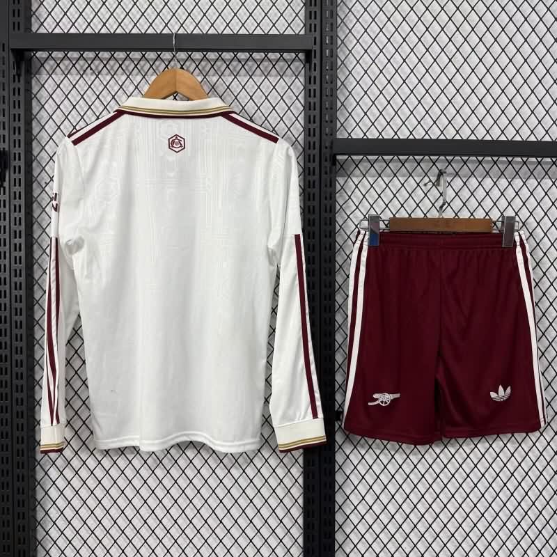 Arsenal 25/26 Kids Third Long Sleeve Soccer Jersey And Shorts