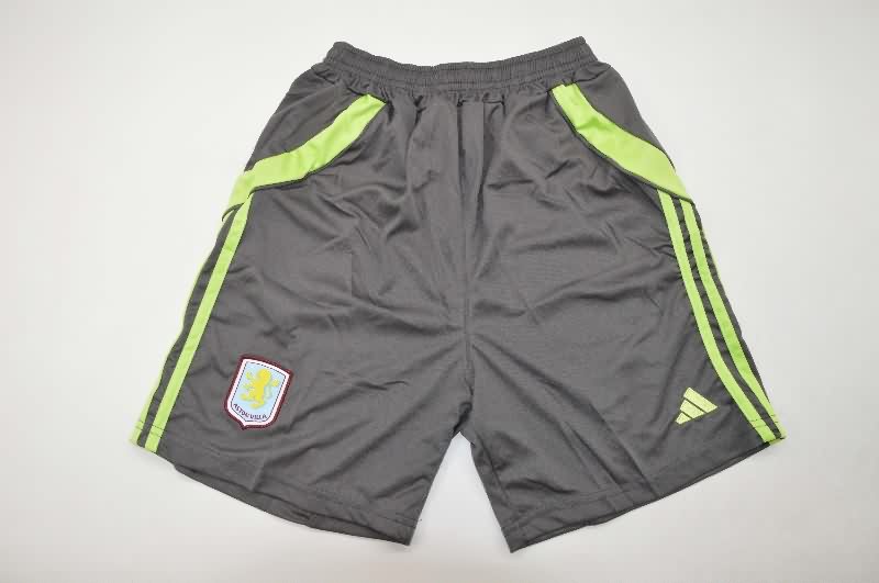 Aston Villa 25/26 Kids Goalkeeper Black Soccer Jersey And Shorts