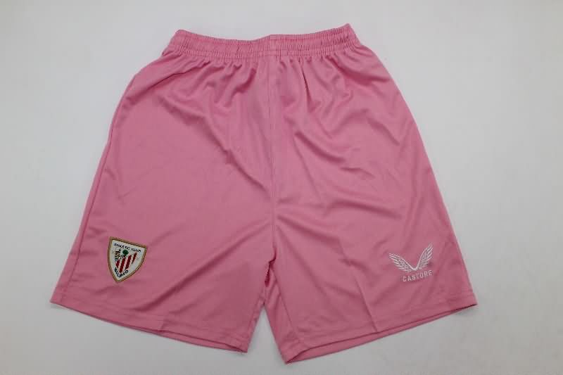 Athletic Bilbao 25/26 Kids Goalkeeper Pink Soccer Jersey And Shorts