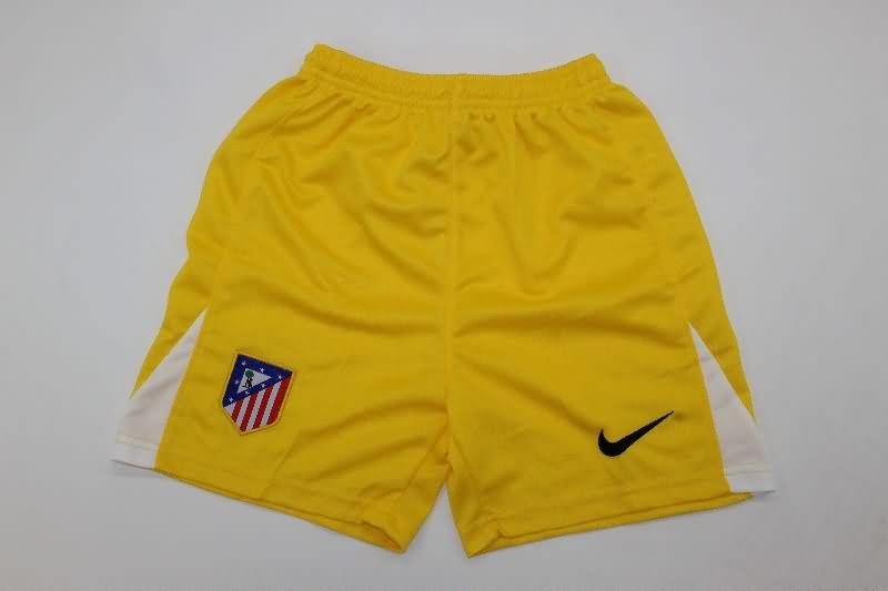 Atletico Madrid 25/26 Kids Goalkeeper Yellow Soccer Jersey And Shorts