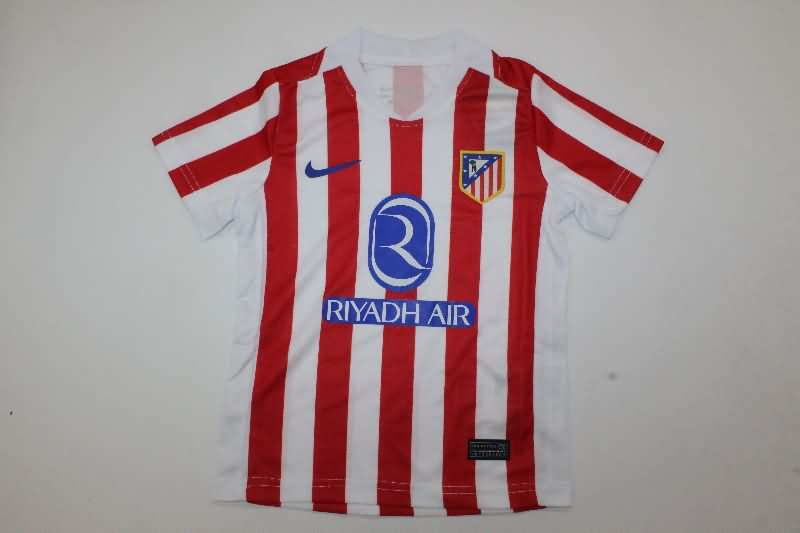 Atletico Madrid 25/26 Kids Home Soccer Jersey And Shorts