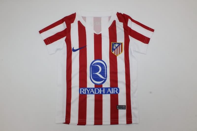 Atletico Madrid 25/26 Kids Home Soccer Jersey And Shorts Leaked