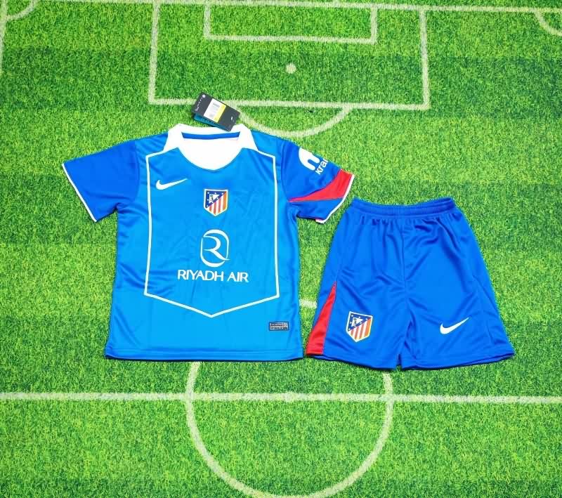 Atletico Madrid 25/26 Kids Third Soccer Jersey And Shorts