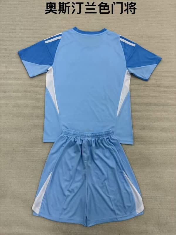 Austin 2025 Kids Goalkeeper Blue Soccer Jersey And Shorts